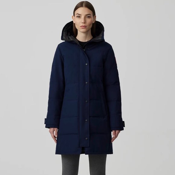Canada Goose Women's Shelburne Parka in Atlantic Navy Size M - Picture 1 of 3